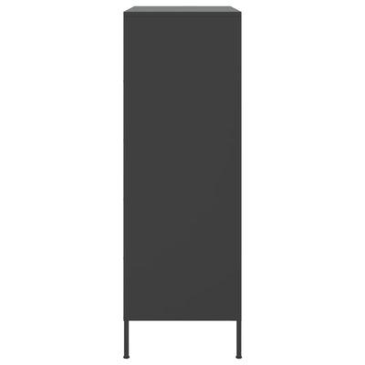 Kaappi musta 68x39x113 cm teräs