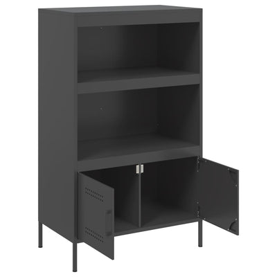 Kaappi musta 68x39x113 cm teräs