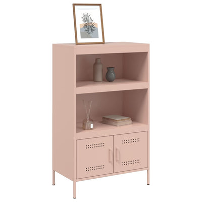 Kaappi pinkki 68x39x113 cm teräs
