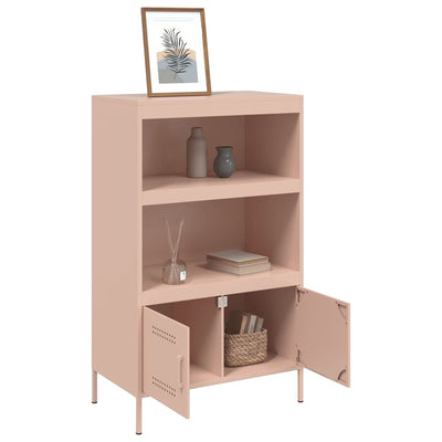 Kaappi pinkki 68x39x113 cm teräs