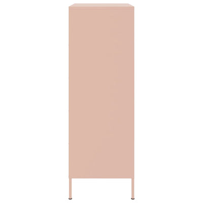 Kaappi pinkki 68x39x113 cm teräs
