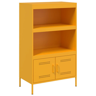 Kaappi sinapinkeltainen 68x39x113 cm teräs