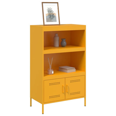 Kaappi sinapinkeltainen 68x39x113 cm teräs