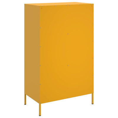 Kaappi sinapinkeltainen 68x39x113 cm teräs