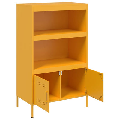 Kaappi sinapinkeltainen 68x39x113 cm teräs