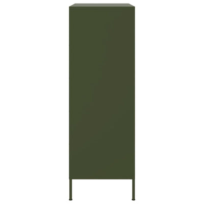 Kaappi oliivinvihreä 68x39x113 cm teräs
