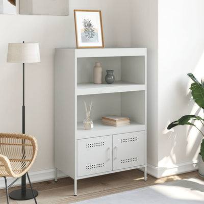 Kaappi valkoinen 68x39x113 cm teräs