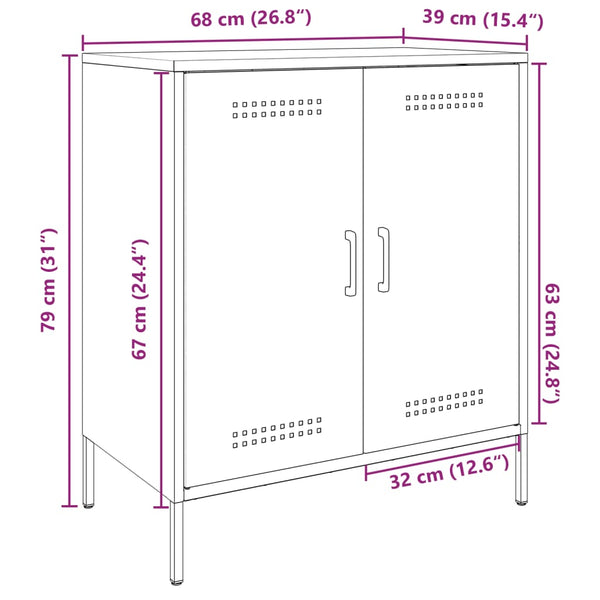 Musta senkki Raleigh 68x39x79cm (teräs)