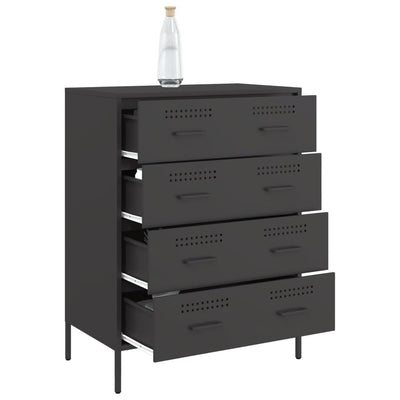Senkki musta 68x39x89 cm teräs