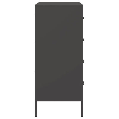Senkki musta 68x39x89 cm teräs