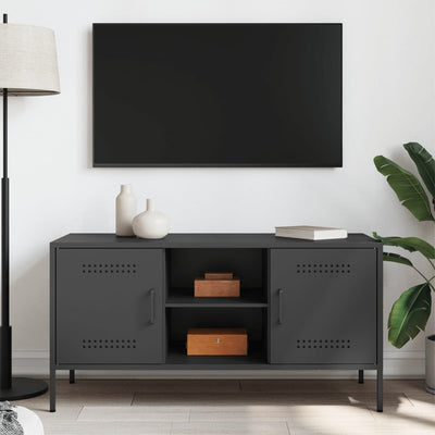 TV-taso musta 100,5x39x50,5 cm teräs