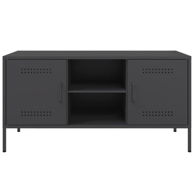 TV-taso musta 100,5x39x50,5 cm teräs