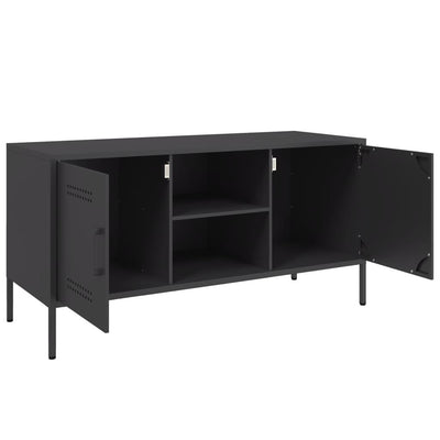TV-taso musta 100,5x39x50,5 cm teräs