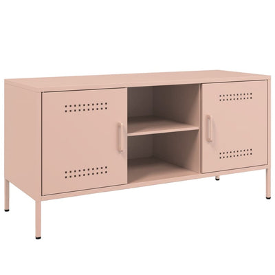 TV-taso pinkki 100,5x39x50,5 cm teräs