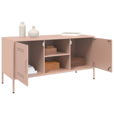 TV-taso pinkki 100,5x39x50,5 cm teräs