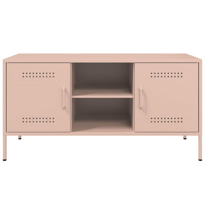 TV-taso pinkki 100,5x39x50,5 cm teräs