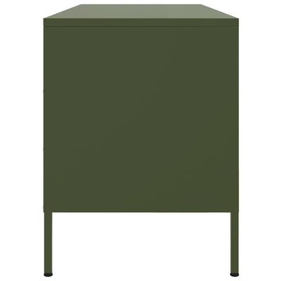 TV-taso oliivinvihreä 100,5x39x50,5 cm teräs