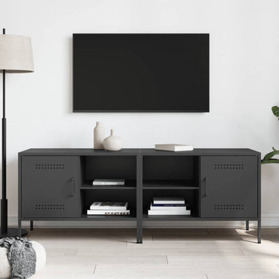 TV-tasot 2 kpl musta 68x39x50,5 cm teräs
