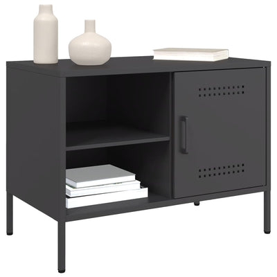 TV-tasot 2 kpl musta 68x39x50,5 cm teräs