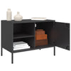 TV-tasot 2 kpl musta 68x39x50,5 cm teräs