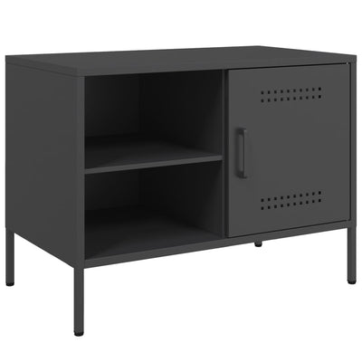 TV-tasot 2 kpl musta 68x39x50,5 cm teräs
