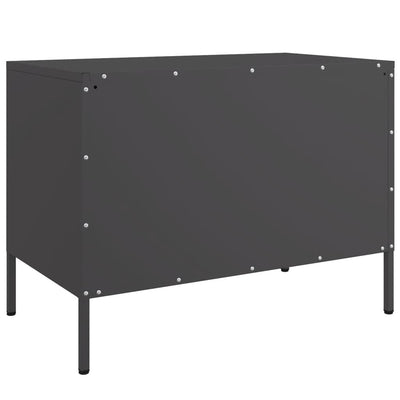 TV-tasot 2 kpl musta 68x39x50,5 cm teräs