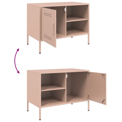 Pinkki tv-tasot Cartagina 68x39x50,5cm (2 kpl, teräs)