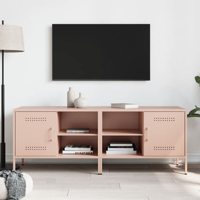 TV-tasot 2 kpl pinkki 68x39x50,5 cm teräs