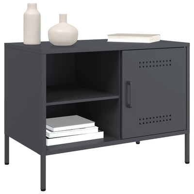 TV-tasot 2 kpl antrasiitti 68x39x50,5 cm teräs