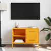 TV-taso sinapinkeltainen 68x39x50,5 cm teräs