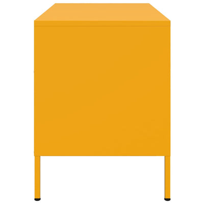 TV-taso sinapinkeltainen 68x39x50,5 cm teräs