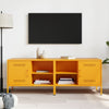 TV-tasot 2 kpl sinapinkeltainen 68x39x50,5 cm teräs