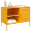TV-tasot 2 kpl sinapinkeltainen 68x39x50,5 cm teräs