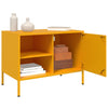 TV-tasot 2 kpl sinapinkeltainen 68x39x50,5 cm teräs