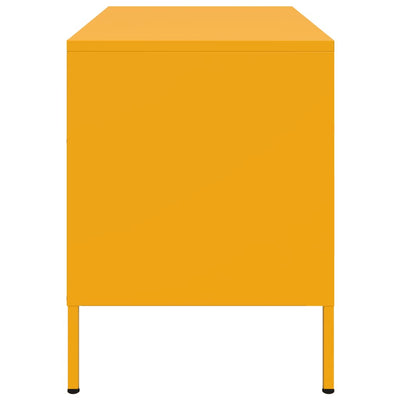 TV-tasot 2 kpl sinapinkeltainen 68x39x50,5 cm teräs