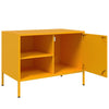 TV-tasot 2 kpl sinapinkeltainen 68x39x50,5 cm teräs