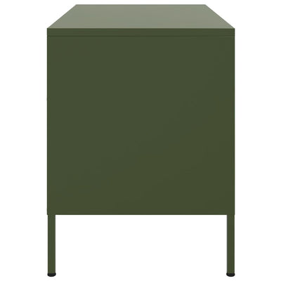 TV-taso oliivinvihreä 68x39x50,5 cm teräs