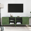 TV-tasot 2 kpl oliivinvihreä 68x39x50,5 cm teräs