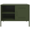 TV-tasot 2 kpl oliivinvihreä 68x39x50,5 cm teräs
