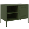 TV-tasot 2 kpl oliivinvihreä 68x39x50,5 cm teräs