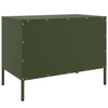TV-tasot 2 kpl oliivinvihreä 68x39x50,5 cm teräs