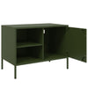 TV-tasot 2 kpl oliivinvihreä 68x39x50,5 cm teräs