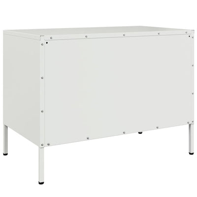 Valkoinen tv-tasot Cartagina 68x39x50,5cm (2 kpl, teräs)