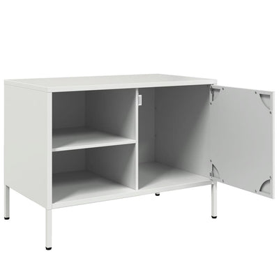 Valkoinen tv-tasot Cartagina 68x39x50,5cm (2 kpl, teräs)
