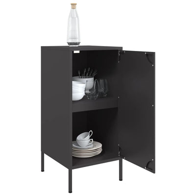Senkit 2 kpl musta 36x39x79 cm kylmävalssattu teräs