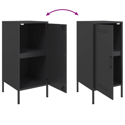 Senkit 2 kpl musta 36x39x79 cm kylmävalssattu teräs