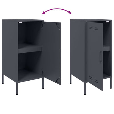 Senkit 2 kpl antrasiitti 36x39x79 cm kylmävalssattu teräs