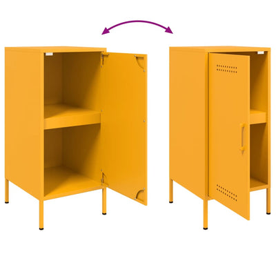 Senkit 2 kpl sinapinkeltainen 36x39x79 cm kylmävalssattu teräs