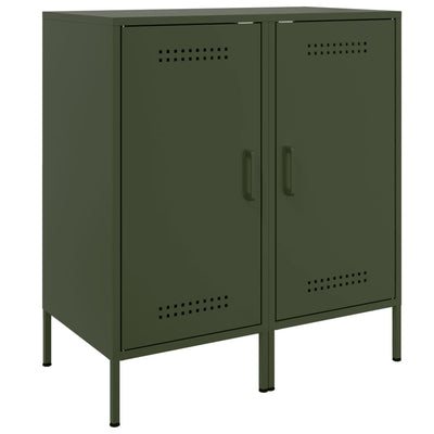 Senkit 2 kpl oliivinvihreä 36x39x79 cm kylmävalssattu teräs