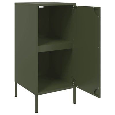 Senkit 2 kpl oliivinvihreä 36x39x79 cm kylmävalssattu teräs